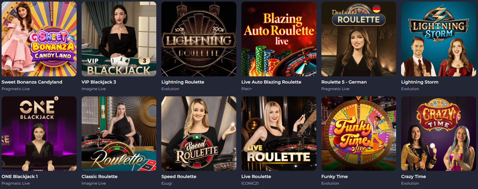 Table Games at Rolling Slots Casino